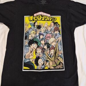 My Hero Academia Black Graphic Tee - Yellow Accent